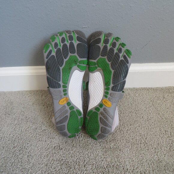 Vibram womens five fingers barefoot shoes w345 size 37/6.5/6 white/gray/green - Picture 9 of 11